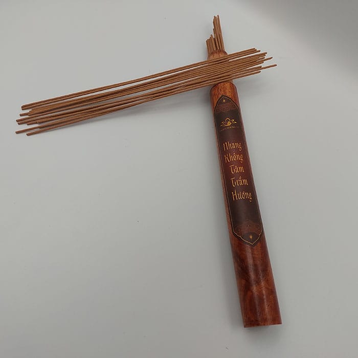 Trầm hương nhang không tăm hộp gỗ thượng hạng lọ 20gram